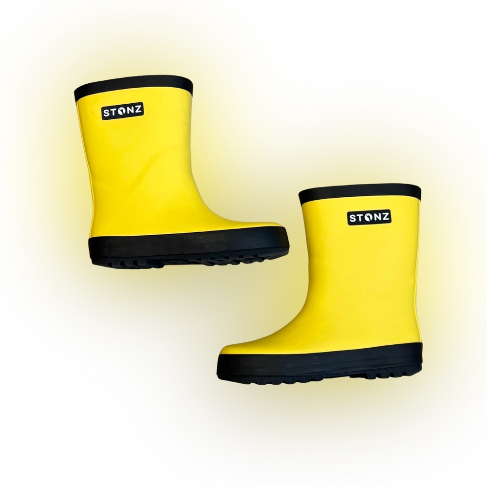 Stonz Kids Bright Yellow Rain Boots 11T (Old Sizing!)
